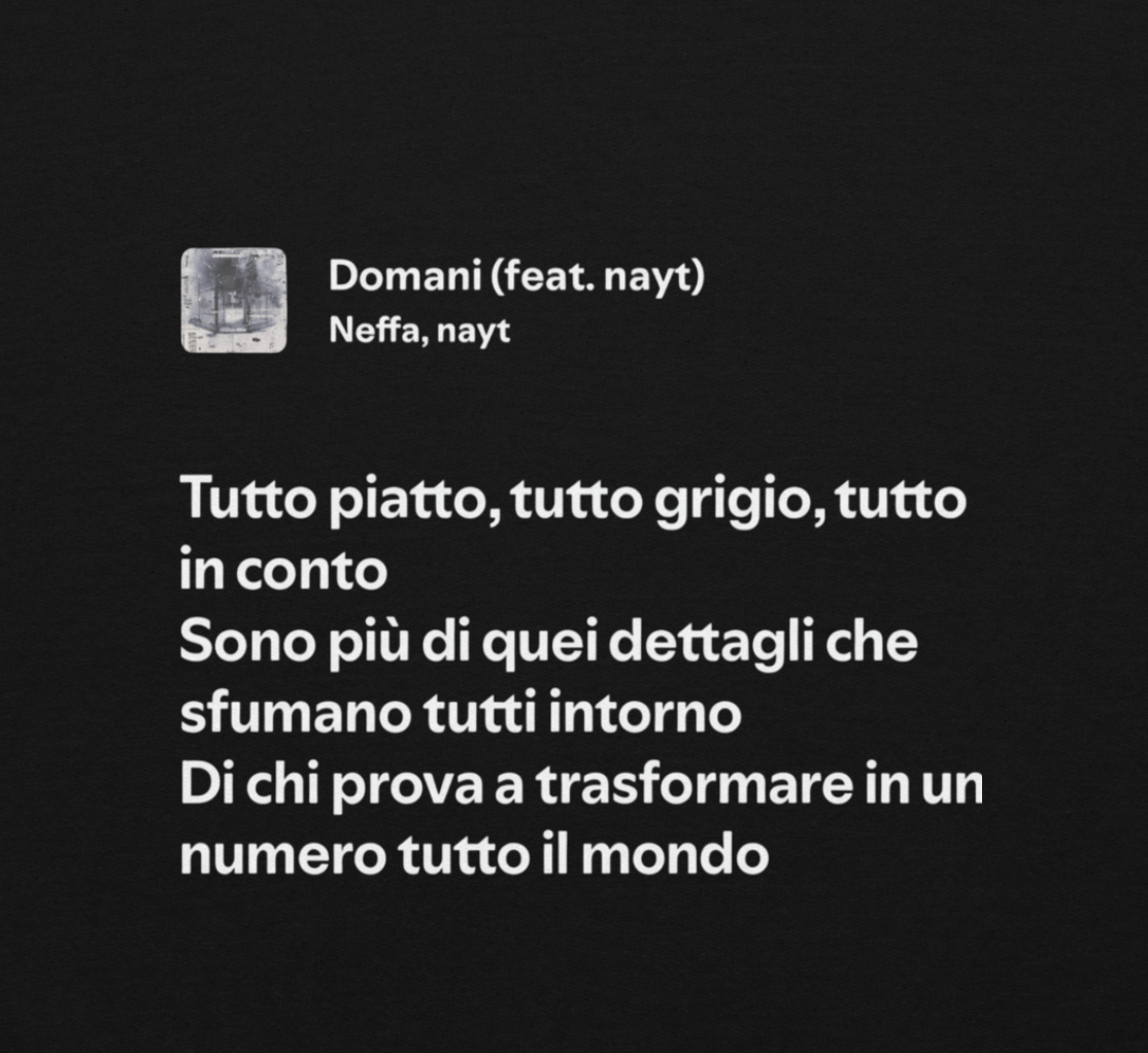 NAYT - DOMANI - TUTTO PIATTO TUTTO GRIGIO