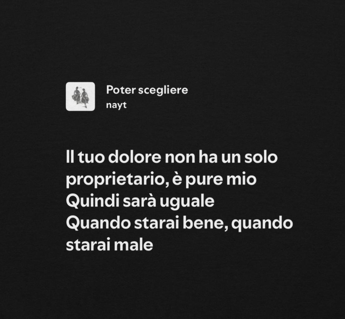 NAYT - POTER SCEGLIERE - IL TUO DOLORE