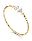 T BRACELET 1.8MM MOP PINK GOLD