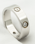 LOVE RING 5.5MM 3 DIAMONDS SILVER