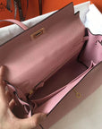 HM KELLY 28CM PINK TOGO LEATHER GOLD HARDWARE