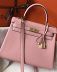 HM KELLY 28CM PINK TOGO LEATHER GOLD HARDWARE