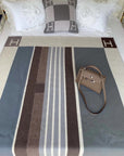 HM Avalon Throw Blanket Ecru Gris Wool Cashmere