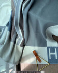 HM Avalon Throw Blanket Ecru Gris Wool Cashmere