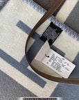 HM Avalon Throw Blanket Ecru Gris Wool Cashmere