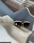 HM Avalon Throw Blanket Ecru Gris Wool Cashmere
