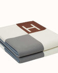 HM Avalon Throw Blanket Ecru Gris Wool Cashmere