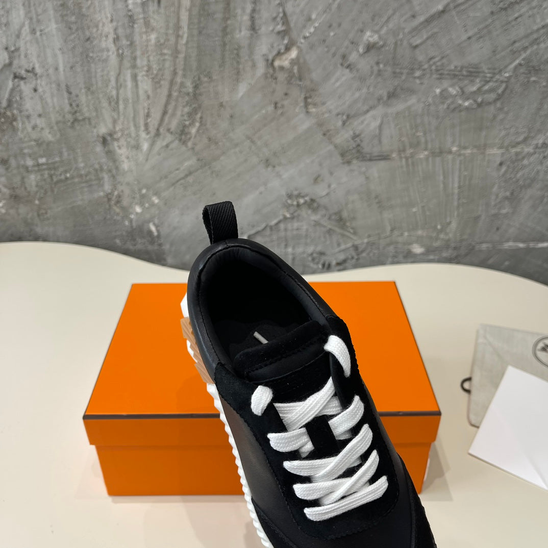 HM Bouncing 35 Sneakers Black Goatskin &amp; Suede Goatskin H Black Light Brown