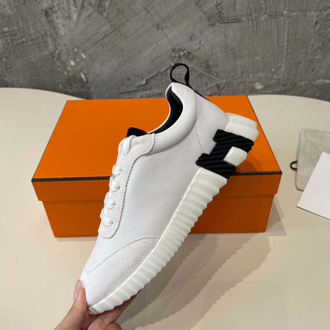 HM Bouncing 35 Sneakers White Goatskin &amp; Suede Goatskin H Black