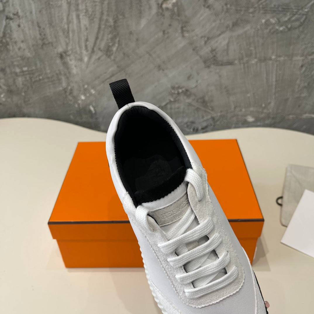 HM Bouncing 35 Sneakers White Goatskin &amp; Suede Goatskin H Black