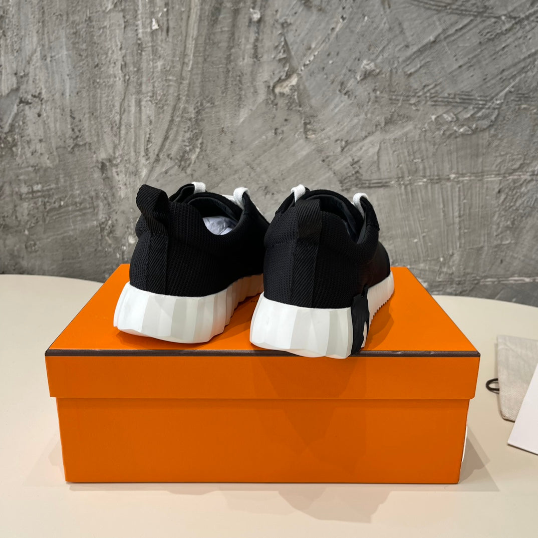 HM Bouncing 35 Sneakers Black Canvas &amp; Suede Goatskin H Black