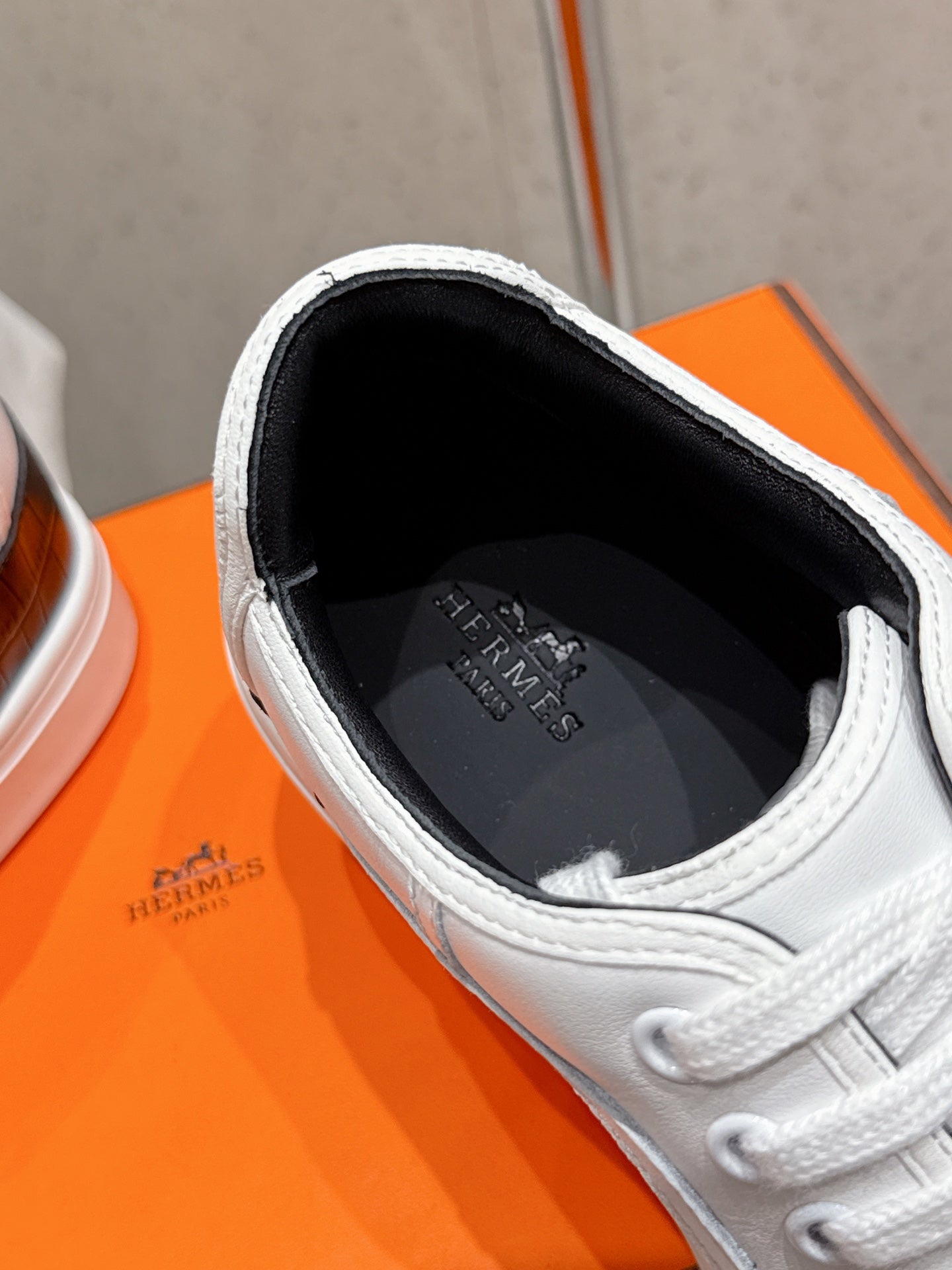 HM Get Sneaker White mix Black Cowhide 204748