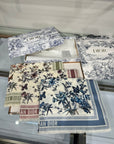 SCARF 180 CM IN WHITE MIX LIGHT BLUE CASHMERE AND SILK 408420