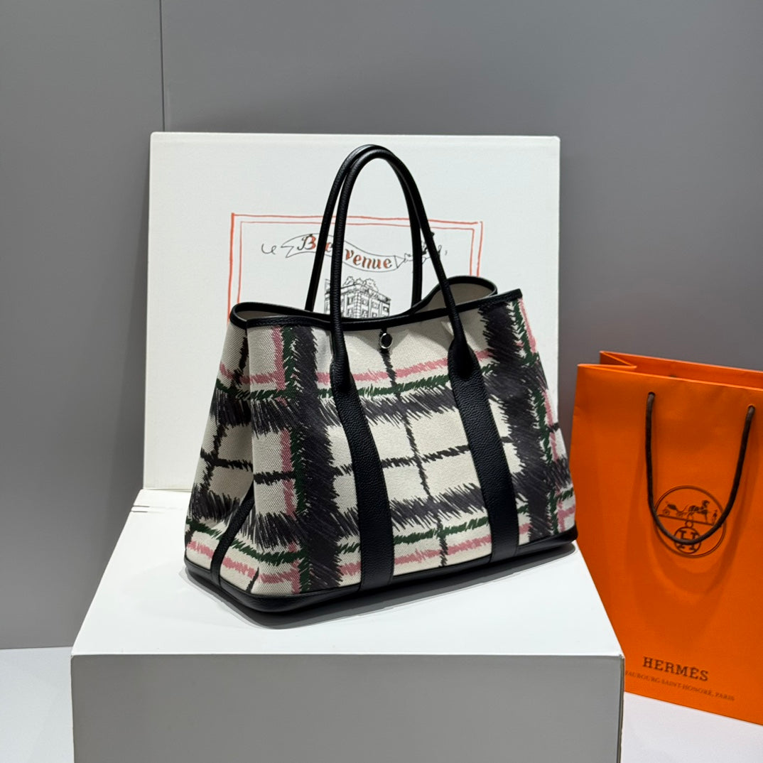 HM Garden Party 36 Multicolor Canvas and Negonda Calfskin 243186