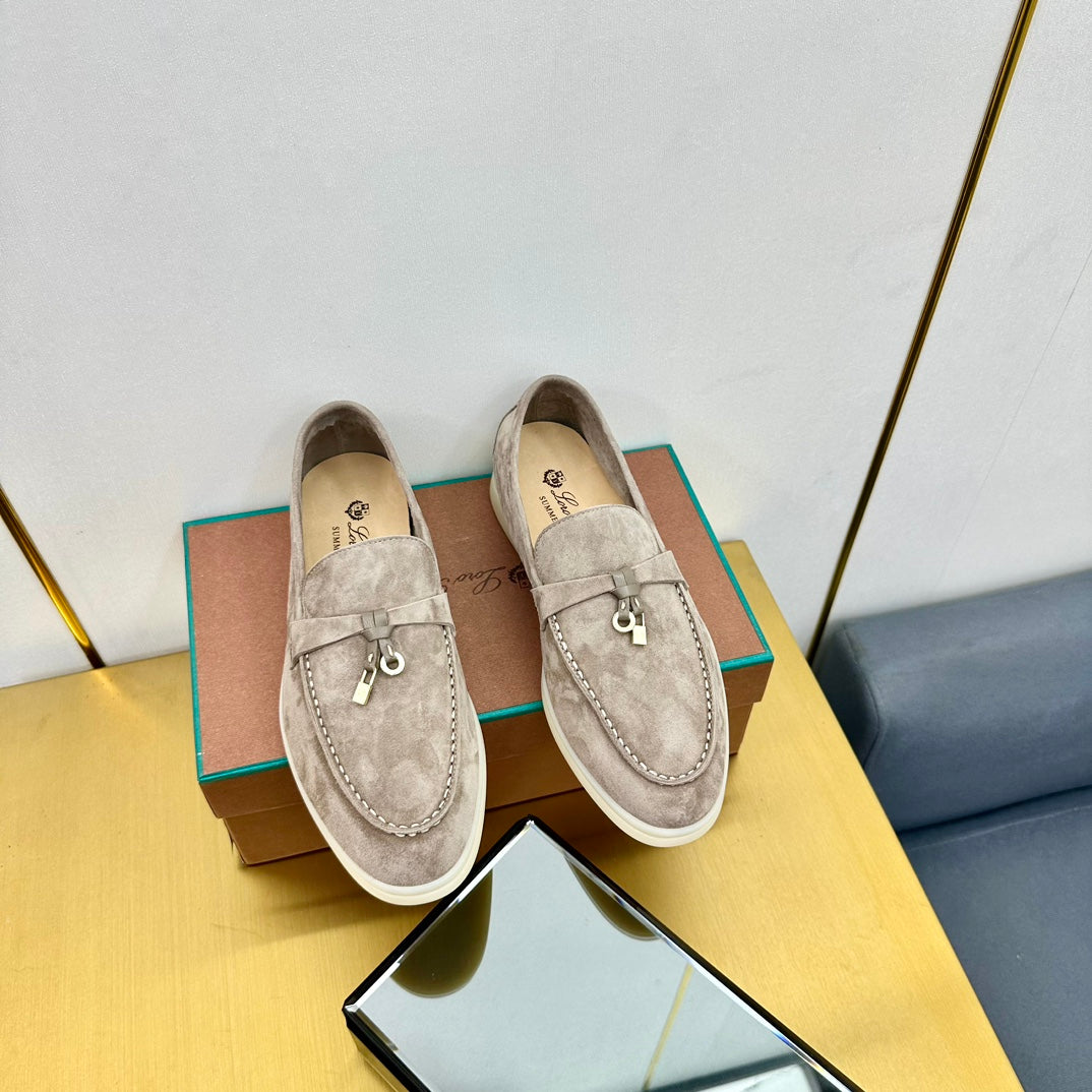 LP Summer Charms Walk Loafers Grey Beige Suede  994498