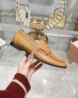 Miu 25C Loafers Caramel Cowhide 235303