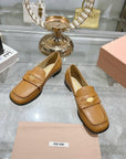 Miu 25C Loafers Caramel Cowhide 235303