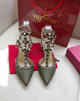 Valentino Rockstud Caged Pump Leather