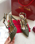 Valentino Rockstud Caged Pump Leather