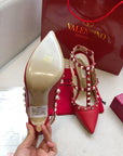 Valentino Rockstud Caged Pump Leather