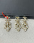 CHANE SMALL FRAGRANCE WHEAT GOLD DIAMOND EARRINGS