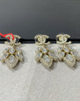 CHANE SMALL FRAGRANCE WHEAT GOLD DIAMOND EARRINGS