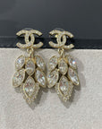CHANE SMALL FRAGRANCE WHEAT GOLD DIAMOND EARRINGS