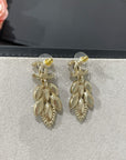 CHANE SMALL FRAGRANCE WHEAT GOLD DIAMOND EARRINGS