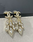 CHANE SMALL FRAGRANCE WHEAT GOLD DIAMOND EARRINGS