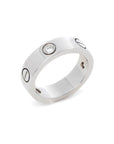 LOVE RING 5.5MM 3 DIAMONDS SILVER